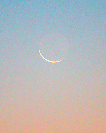 New Moon in Gradient Sky